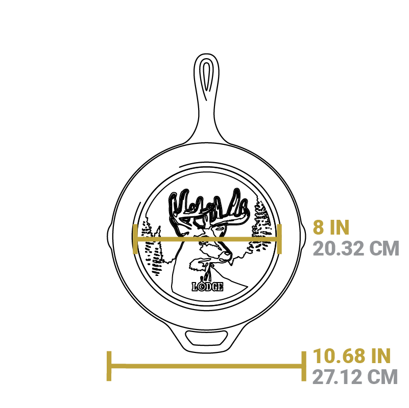 Wildlife Series? 10.25 Inch Cast Iron Deer Skillet - Image 6